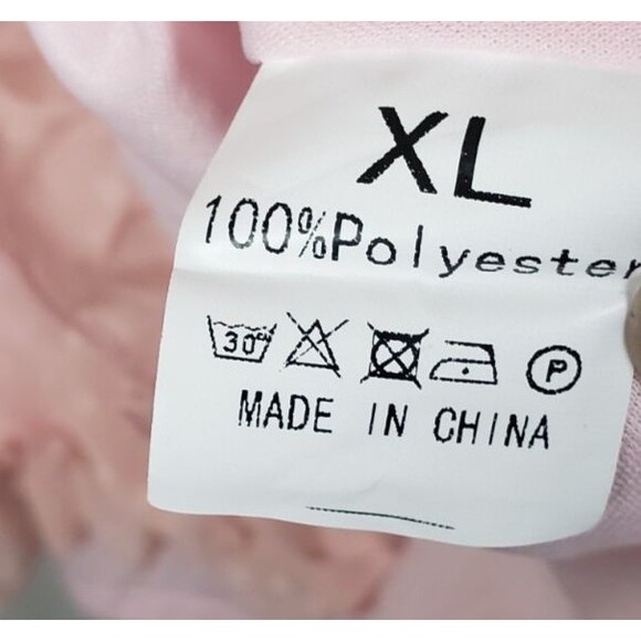 Babydoll Dress XL Pink Polka Dot Ruffle Keyhole Cutecore Girlhood Barbiecore - Picture 7 of 7